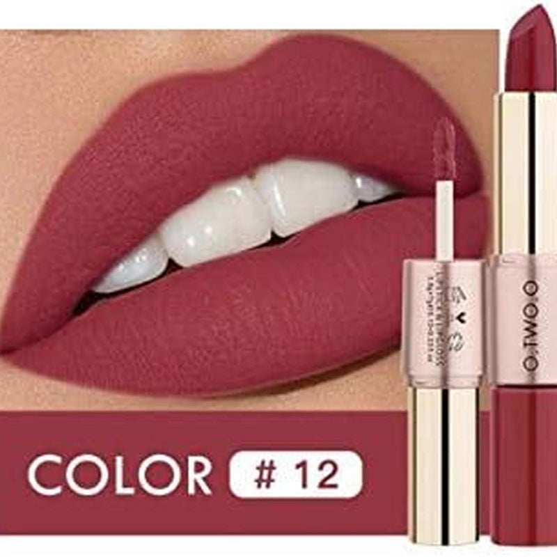 Digital Shoppy O.TWO.O 2 in 1 Matte Lipstick And Liquid Lip Gloss Makeup Cosmetics (12)