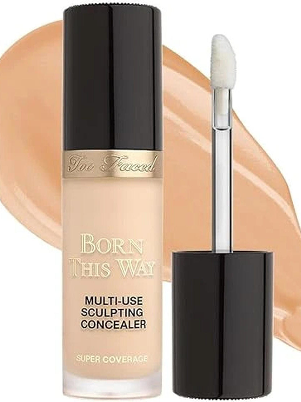 Too Faced Born This Way Super Coverage Multi-Use Concealer | Full Coverage, Oil Free, Long Lasting + Hydrating, 0.46 Fl Oz, Nude