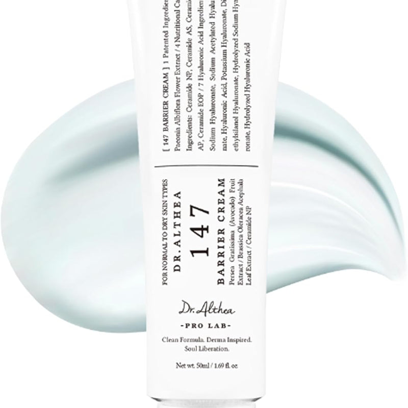 Dr.Althea 147 Barrier Cream | Daily Skin Barrier Repair Care | Deep Hydrating with Hyaluronic Acid & Ceramides | Korean Vegan Skincare for All Skin Types - ZM Cosmetics
