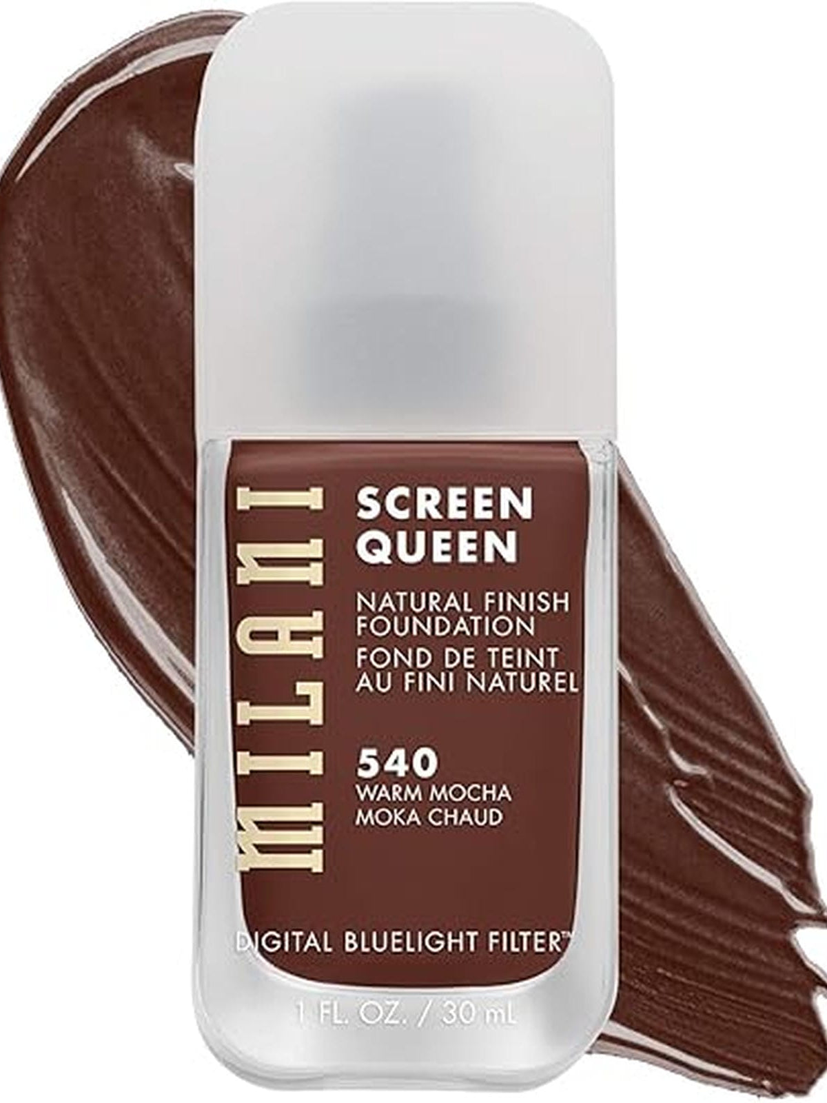 Milani Screen Queen Liquid Foundation Makeup - Cruelty Free Foundation With Digital Bluelight Filter Technology (Warm Mocha)