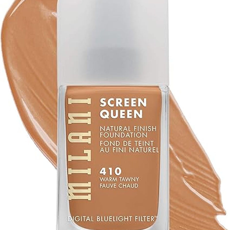 Milani Screen Queen Liquid Foundation Makeup - Cruelty Free Foundation With Digital Bluelight Filter Technology (Warm Tawny)