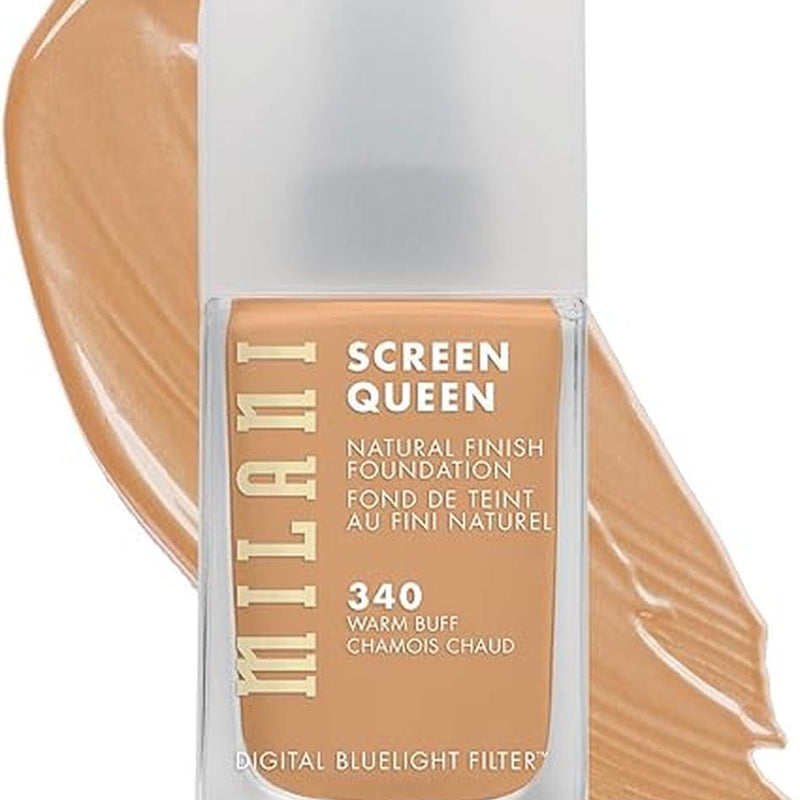 Milani Screen Queen Liquid Foundation Makeup - Cruelty Free Foundation With Digital Bluelight Filter Technology (Warm Buff)
