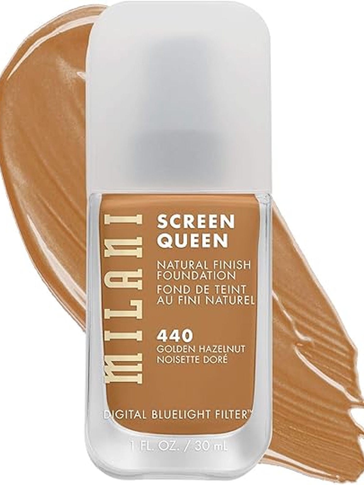 Milani Screen Queen Liquid Foundation Makeup - Cruelty Free Foundation With Digital Bluelight Filter Technology (Golden Hazelnut)