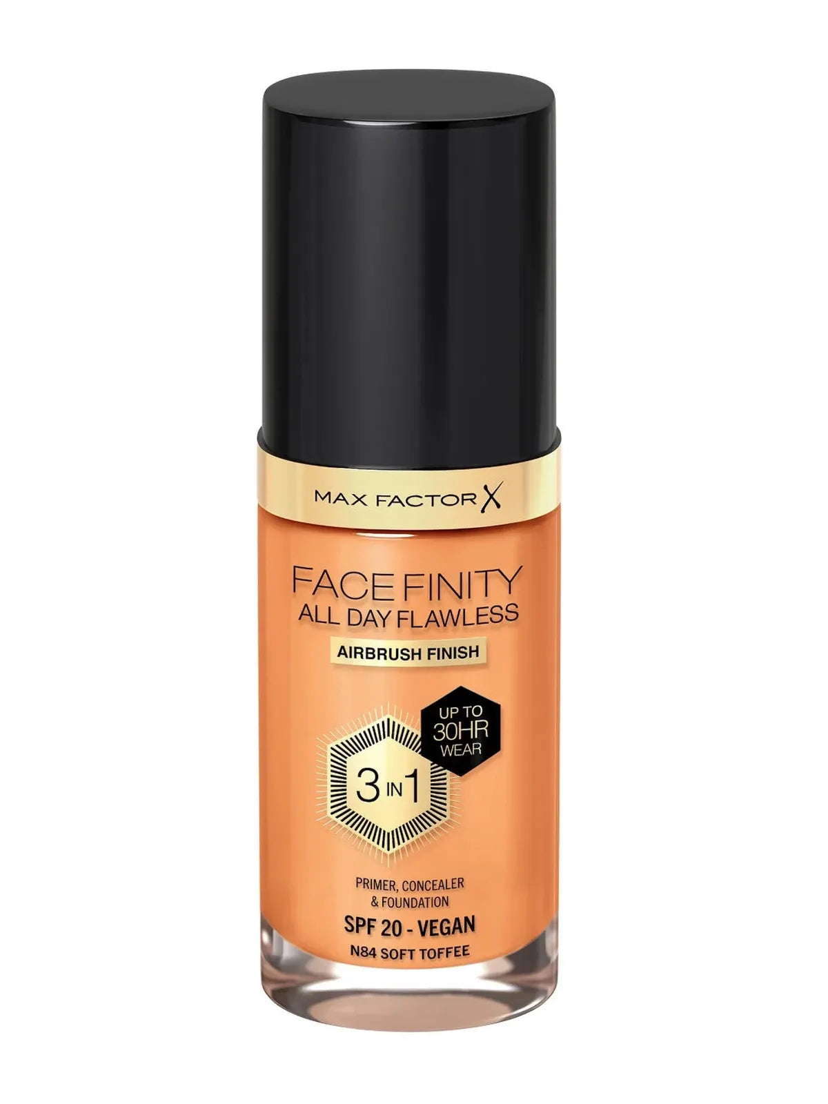 max factor Facefinity All Day Flawless 3in1 covering liquid foundation 84 Soft Toffee 30ml