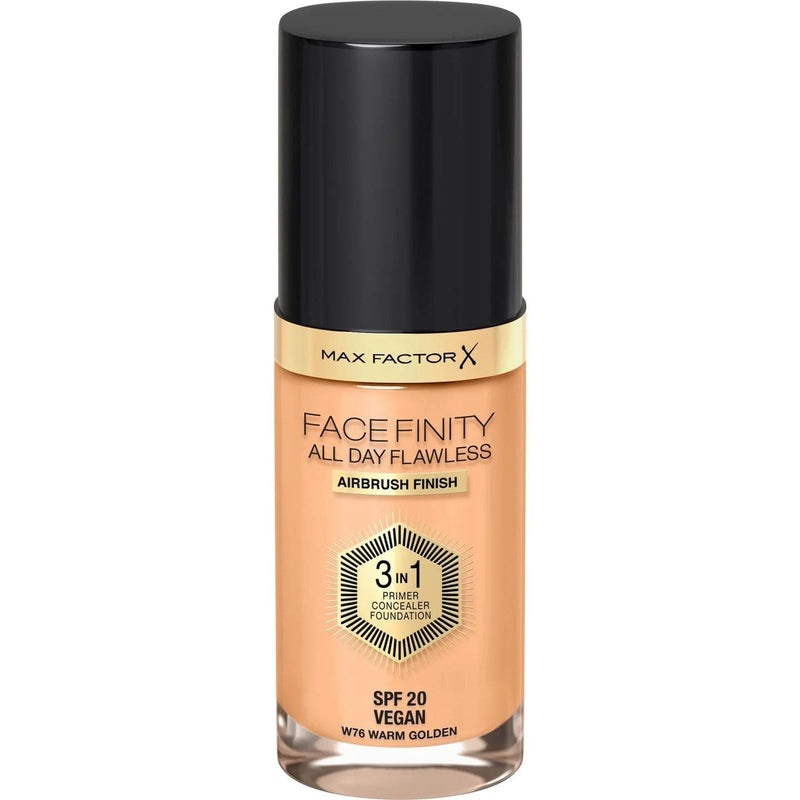 Max Factor Facefinity All Day Flawless 3 in 1 Foundation – W76  warm golden