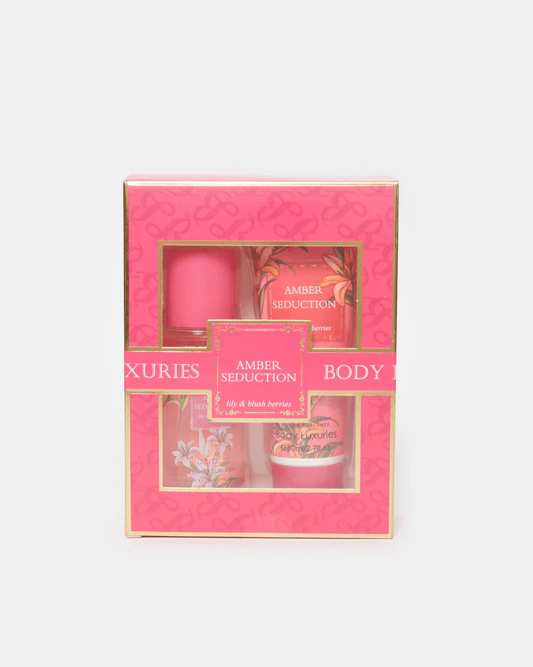 BODY LUXURIES AMBER SEDUCTION LILY & BLUSH  BERRIES - ZM Cosmetics