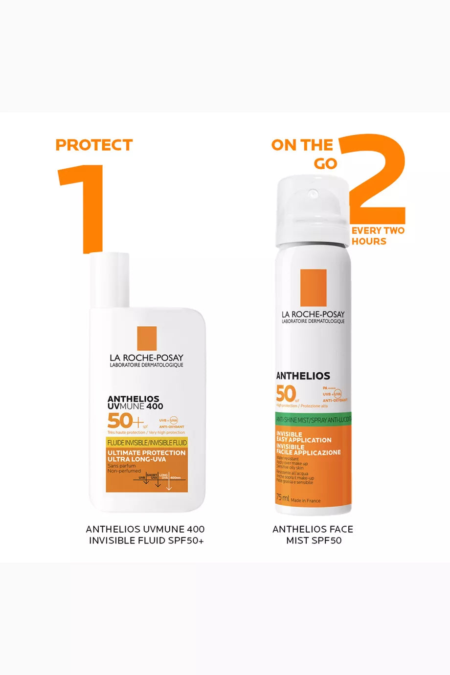 La Roche-Posay Anthelios UVMune 400 Invisible Fluid Non-Perfumed Suncream SPF50+, 50ml