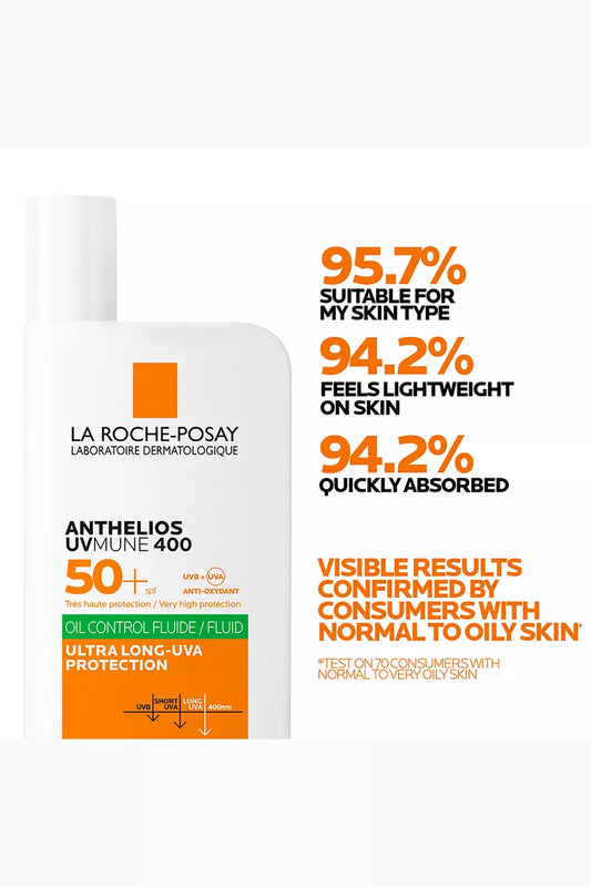 La Roche-Posay Anthelios Oil Control Fluid SPF50+ for Oily Blemish-Prone Skin, 50ml