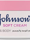 Johnson's 24 Hour Moisture Body Cream, a gentle and hydrating soft formula designed to reduce skin tightness, flakiness, and dullness, providing long-lasting comfort and a healthy glow - ZM Cosmetics
