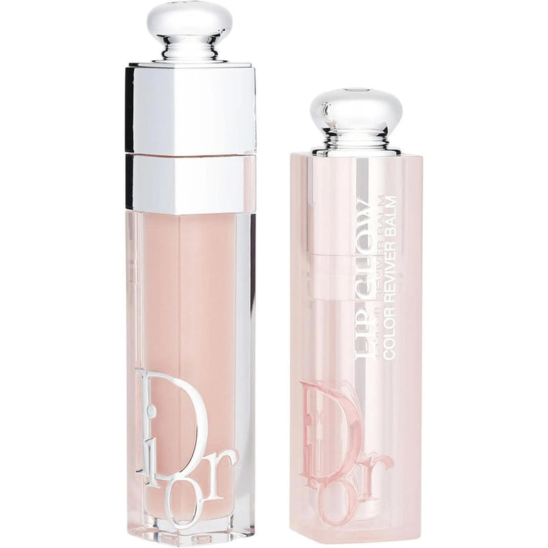 Dior Addict Lip (Glow - Maximizer) Reviver Duo 001Pink Lipstick Plump Gloss Balm