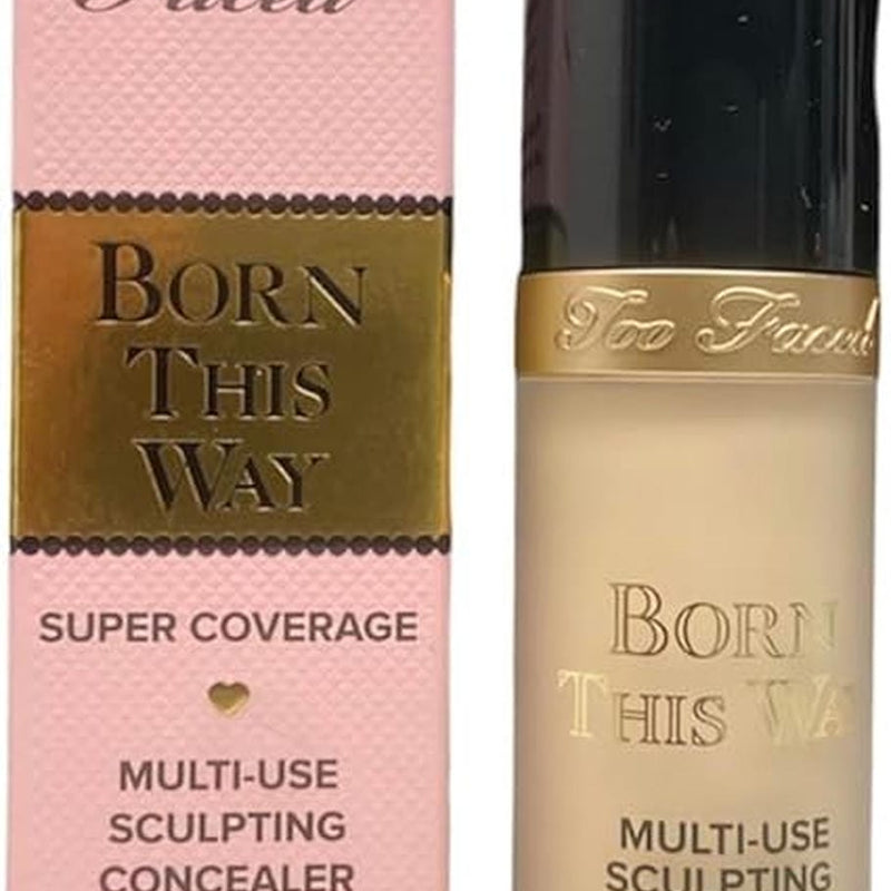 Too Faced Born This Way Super Coverage Multi-Use Concealer | Full Coverage, Oil Free, Long Lasting + Hydrating, 0.46 Fl Oz, Almond
