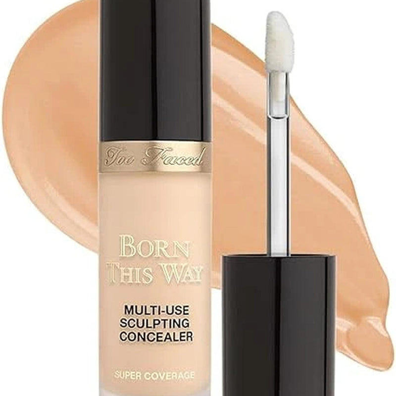 Too Faced Born This Way Super Coverage Multi-Use Concealer | Full Coverage, Oil Free, Long Lasting + Hydrating, 0.46 Fl Oz, Nude