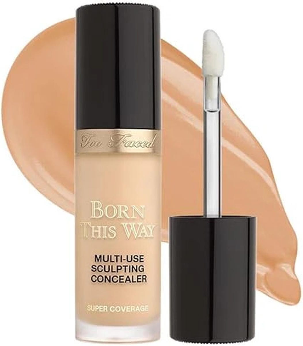 Too Faced Born This Way Super Coverage Multi-Use Concealer | Full Coverage, Oil Free, Long Lasting + Hydrating, 0.46 Fl Oz, Natural Beige Brand: Too Faced