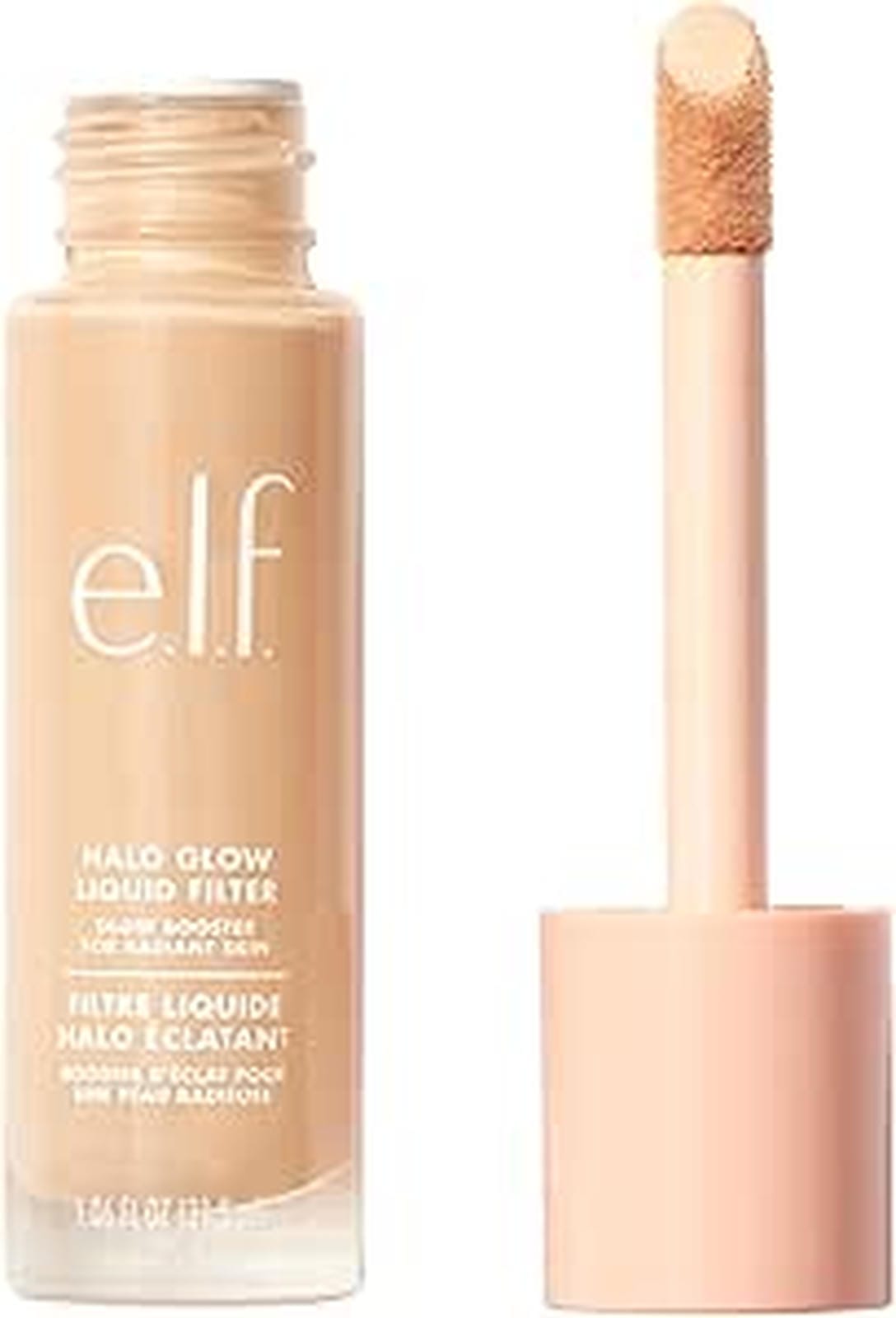 e.l.f. Halo Glow Liquid Filter, Complexion Booster for a Radiant, Soft Focused Look, with Hyaluronic Acid, Vegan & Cruelty Free, 0 Fair, 31.5 ml
