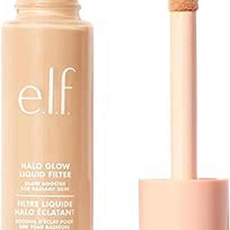 e.l.f. Halo Glow Liquid Filter, Complexion Booster for a Radiant, Soft Focused Look, with Hyaluronic Acid, Vegan & Cruelty Free, 0 Fair, 31.5 ml