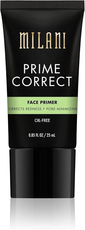 Milani Prime Correct Face Primer - Corrects Redness + Pore-Minimizing (0.85 Fl. Oz.) Vegan, Cruelty-Free Face Makeup Primer to Color Correct Skin & Reduce Appearance of Pores
