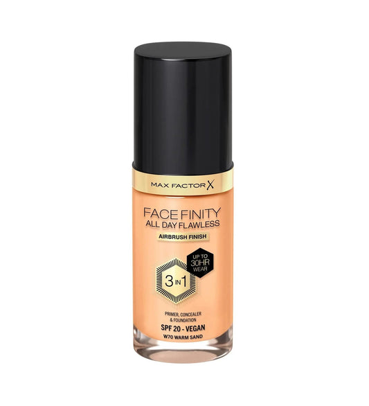 Max Factor Facefinity 3-in-1 All Day Flawless Liquid Foundation SPF 20 - 70 Warm Sand 30 ml Warm Sand