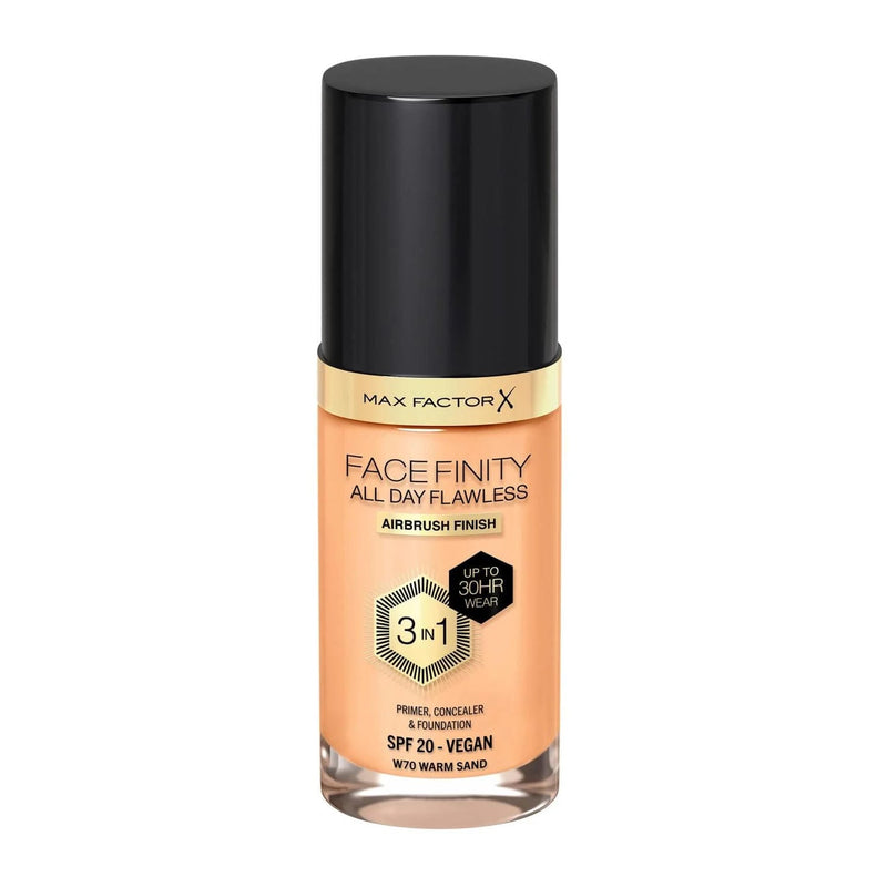Max Factor Facefinity 3-in-1 All Day Flawless Liquid Foundation SPF 20 - 70 Warm Sand 30 ml Warm Sand