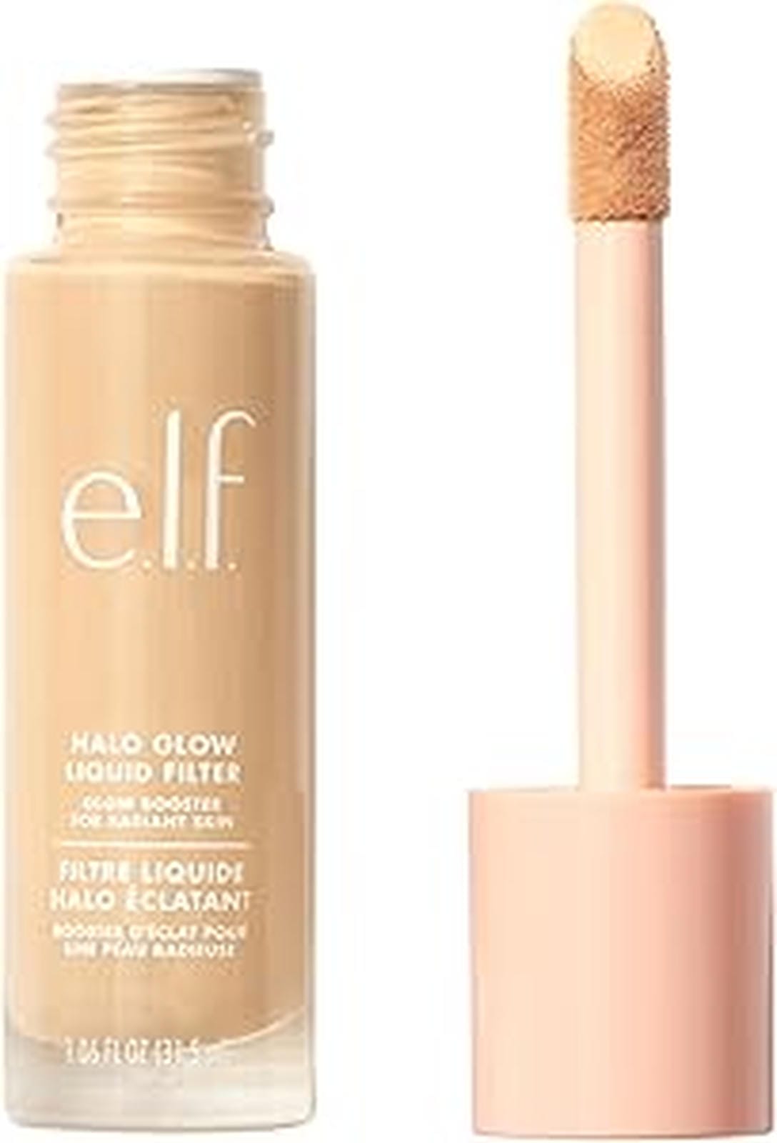 e.l.f. Halo Glow Liquid Filter, Complexion Booster For A Glowing, Soft Focus Look, Infused With Hyaluronic Acid, Vegan & Cruelty-Free, 0.5 Fair