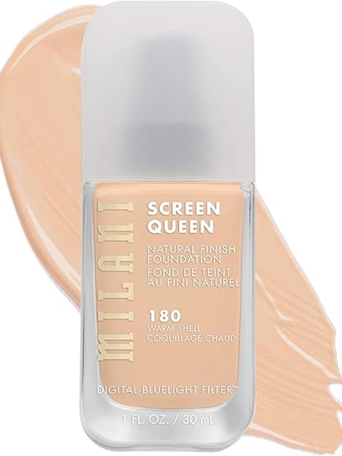 Milani Screen Queen Liquid Foundation Makeup - Cruelty Free Foundation With Digital Bluelight Filter Technology (Warm Shell)