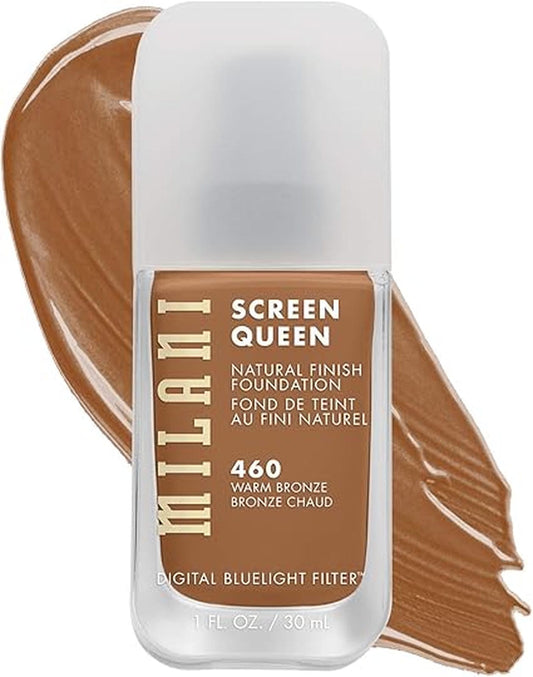 Milani Screen Queen Liquid Foundation Makeup - Cruelty Free Foundation With Digital Bluelight Filter Technology (Warm Bronze)