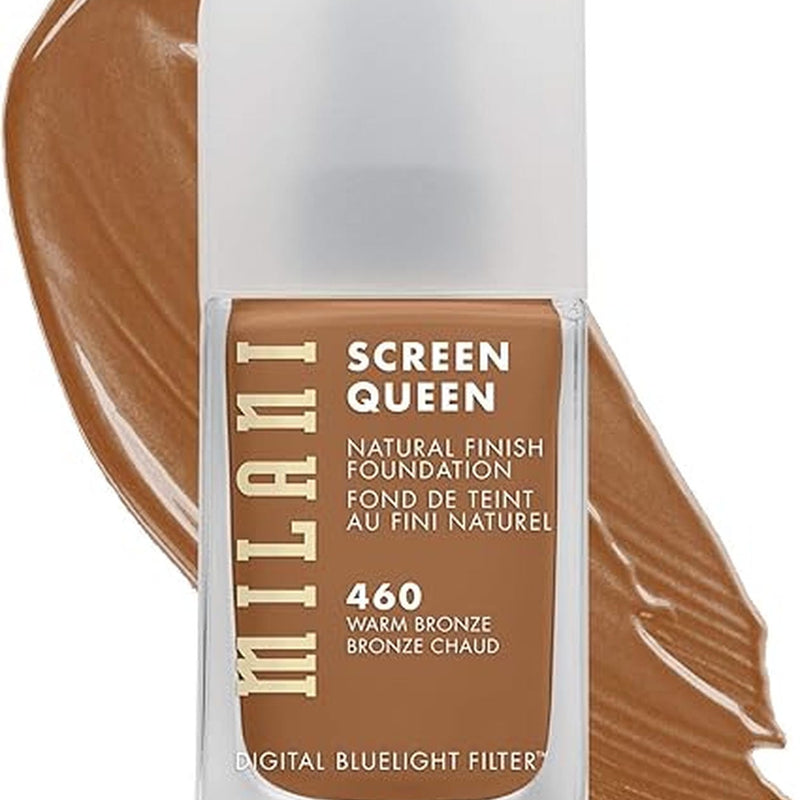 Milani Screen Queen Liquid Foundation Makeup - Cruelty Free Foundation With Digital Bluelight Filter Technology (Warm Bronze)
