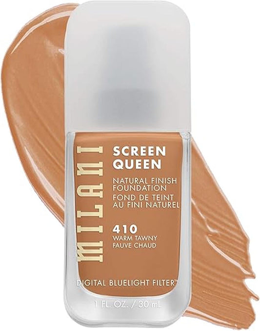 Milani Screen Queen Liquid Foundation Makeup - Cruelty Free Foundation With Digital Bluelight Filter Technology (Warm Tawny)