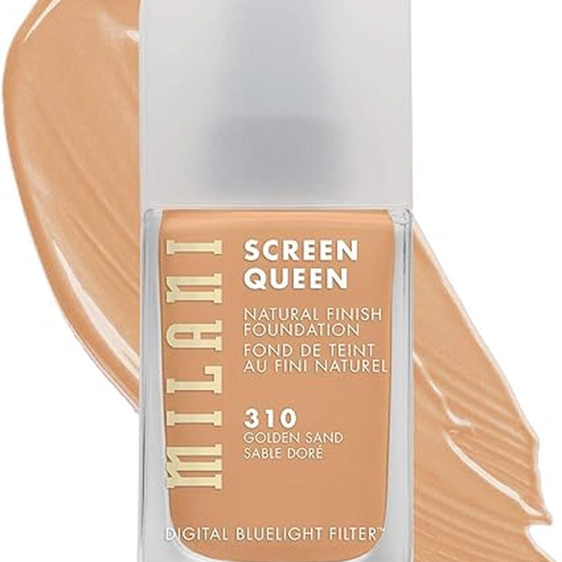 Milani Screen Queen Liquid Foundation Makeup - Cruelty Free Foundation With Digital Bluelight Filter Technology (Golden Sand)