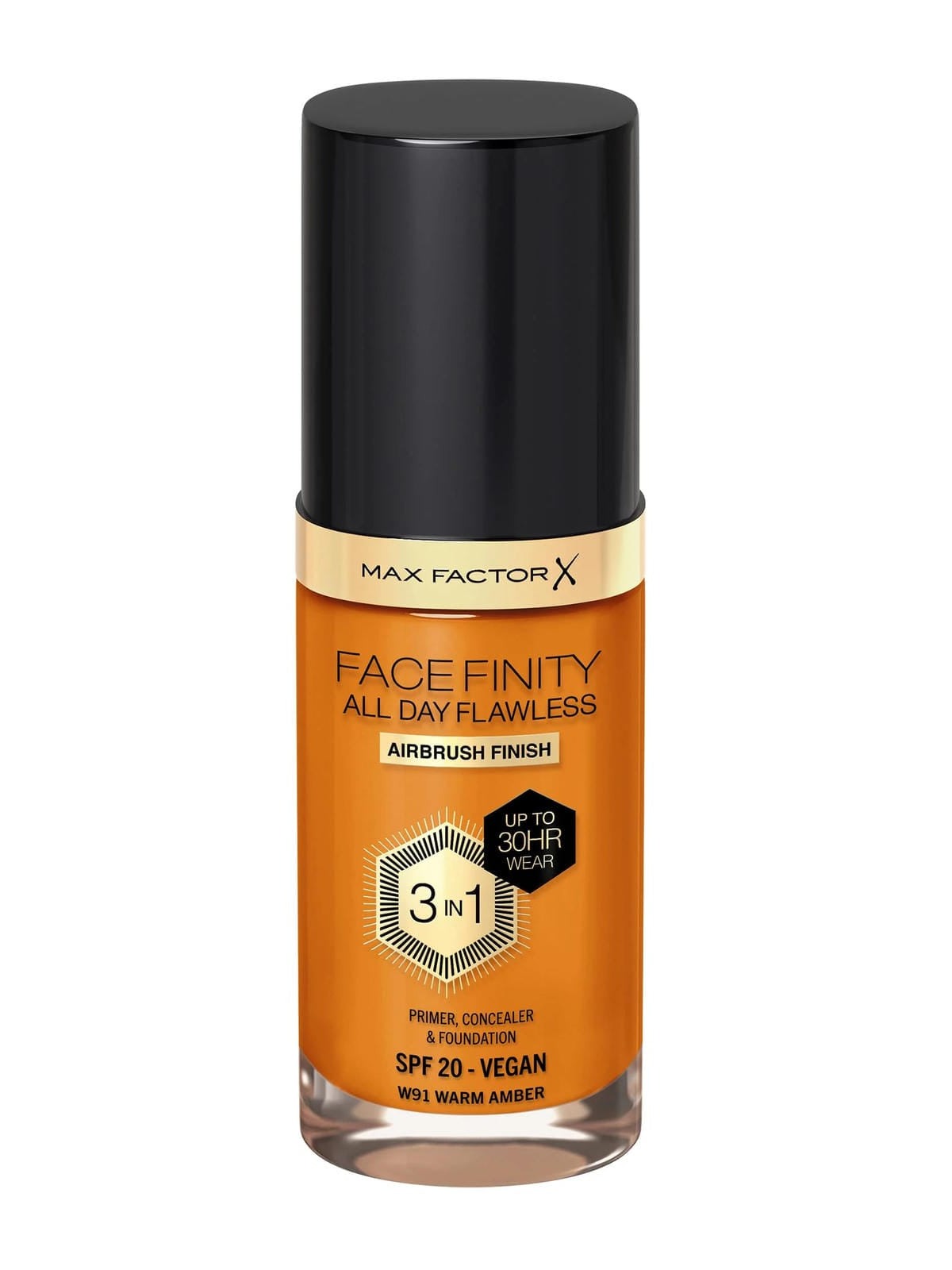 Facefinity All Day Flawless Foundation - W91 Warm Amber