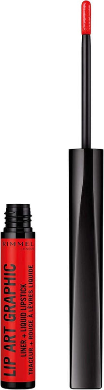 Rimmel Lip Art Graphic Liner Liquid Lipstick, # 610 Hot Spot, 0.06 fl oz