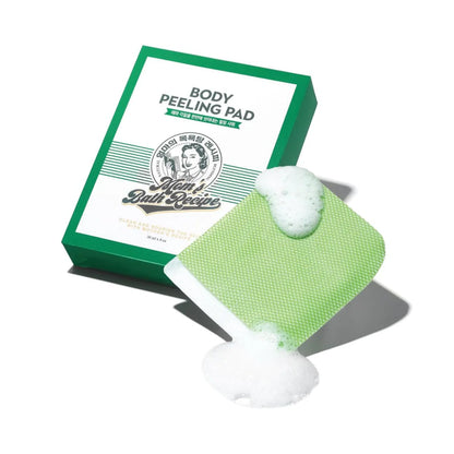 Mom's Bath Recipe Body Peeling Pad Original, All in One Bubble Body Wash & Scrub Gloves with Honey & Yogurt, Exfoliating Mitts for Dead Skin Cells, Skin Retexturizing Pads - 8 Sheets