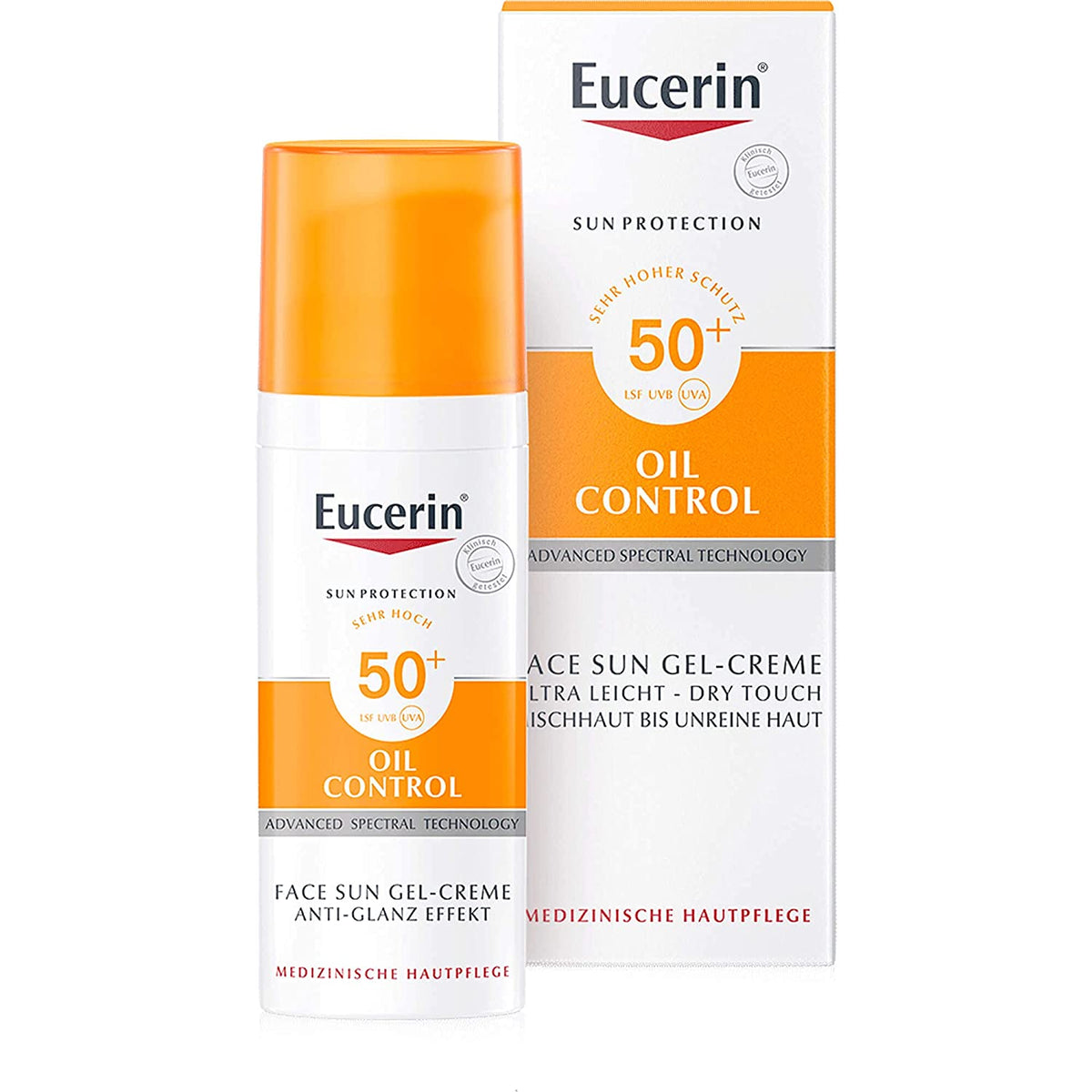 Eucerin Face Sunscreen Oil Control Gel-Cream Dry Touch, High UVA/UVB, SPF 50+ - ZM Cosmetics
