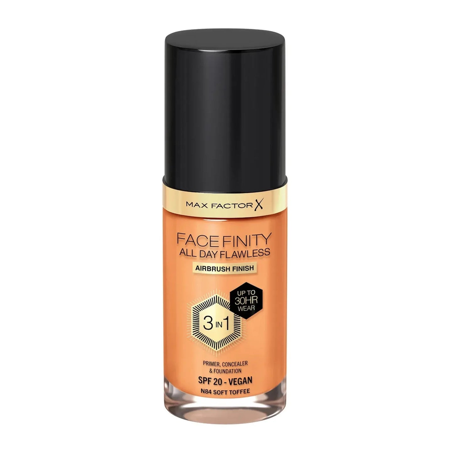 max factor Facefinity All Day Flawless 3in1 covering liquid foundation 84 Soft Toffee 30ml