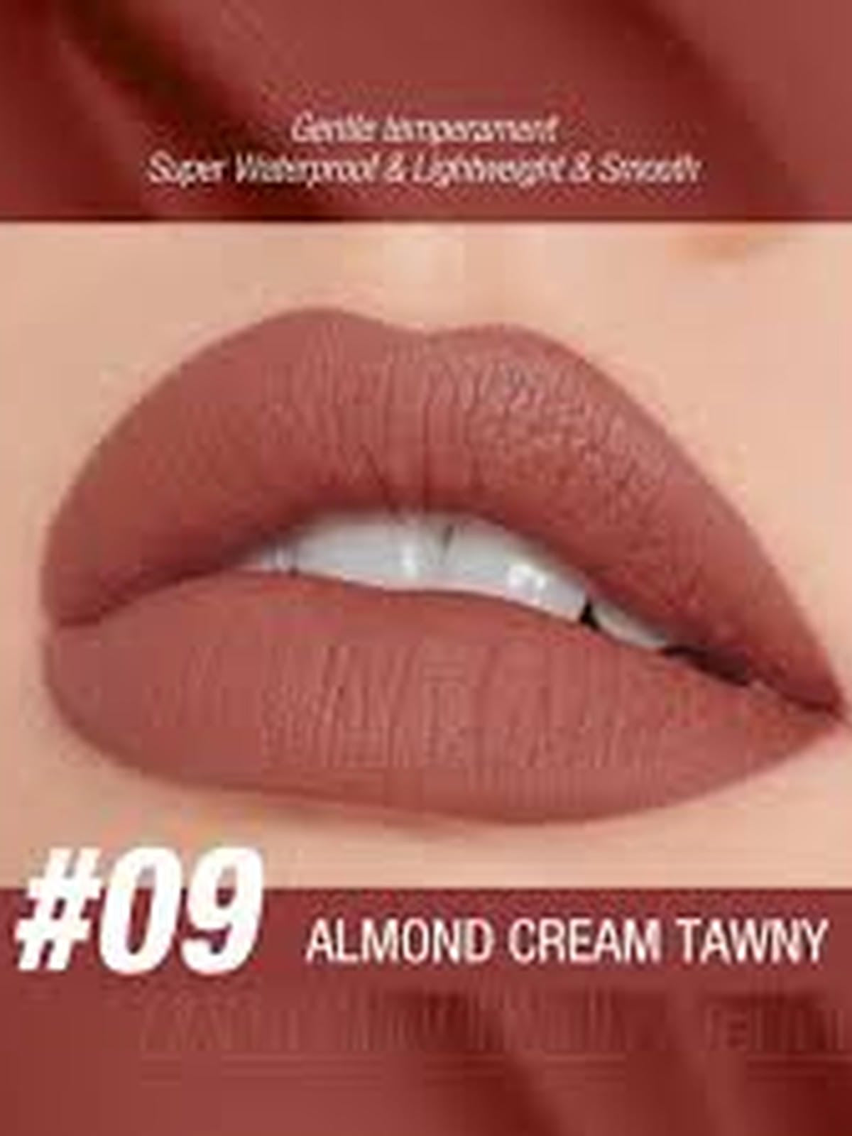 O.TWO.O HIGH ENERGY HEAVY MIST MATTE LIP GLAZE 9 ALMOND CREAM TAWNY