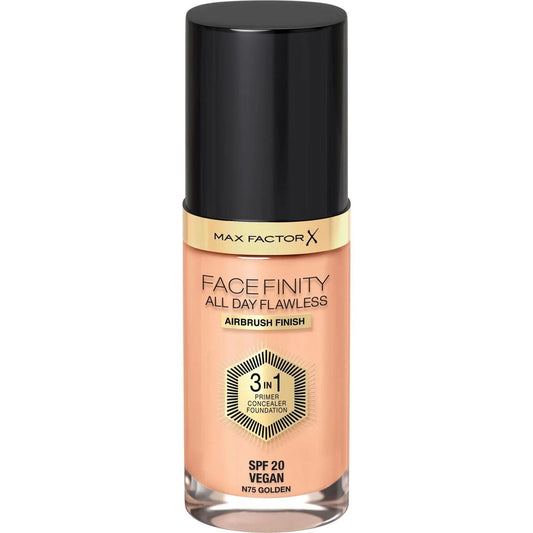 Max Factor Facefinity 3-in-1 All Day Flawless Liquid Foundation SPF 20N75 golden