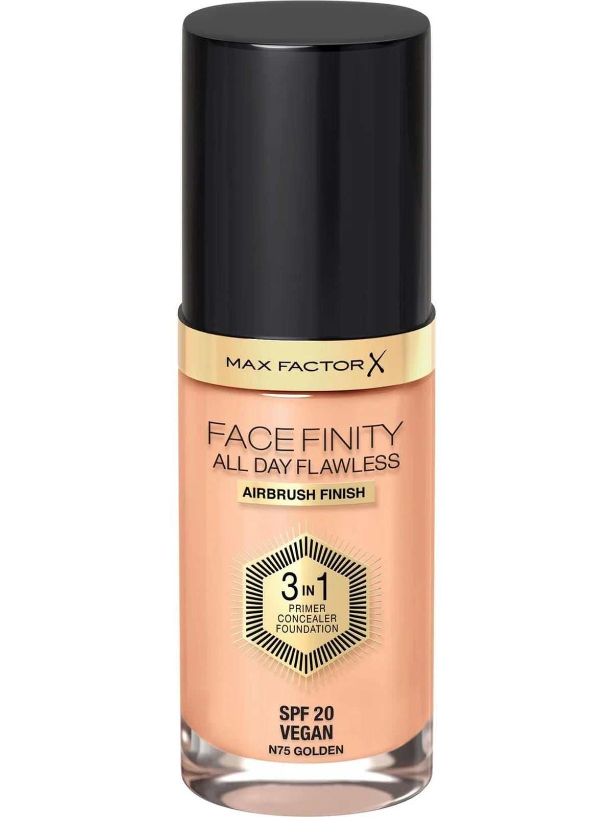 Max Factor Facefinity 3-in-1 All Day Flawless Liquid Foundation SPF 20N75 golden