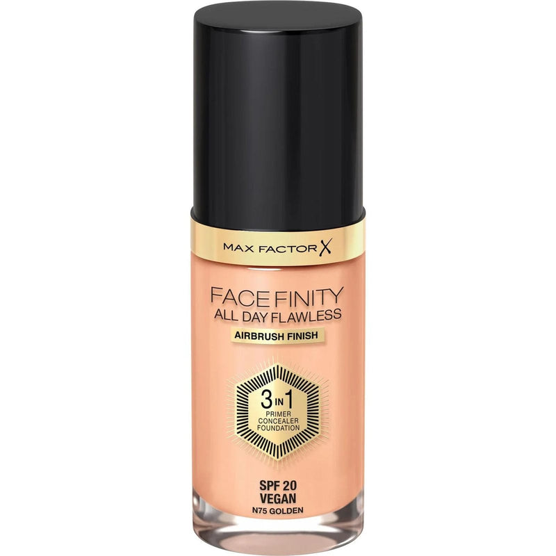 Max Factor Facefinity 3-in-1 All Day Flawless Liquid Foundation SPF 20N75 golden