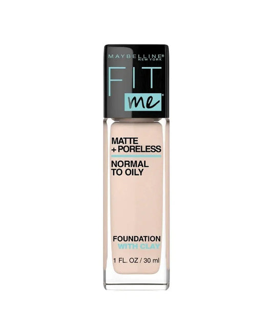 Maybelline Fit Me Matte Poreless Liquid Oil-Free Foundation Makeup, Natural Ivory, 1 Count (Packaging May Vary)