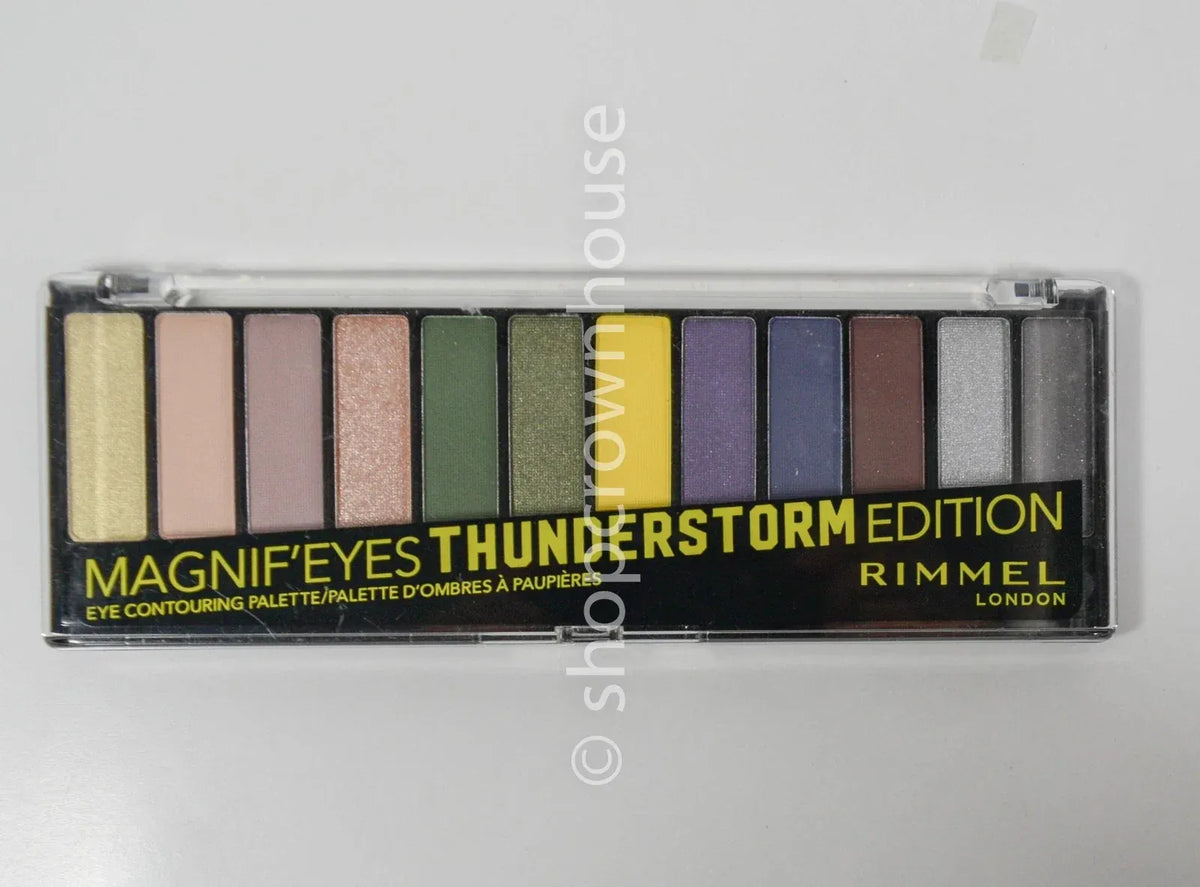 Rimmel London Magnif'eyes Eyeshadow Palette 12 pan #010 Thunderstorm Edition, 14.2 grams